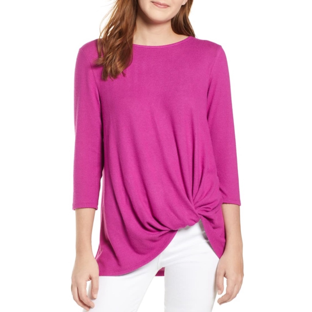 Gibson Twist Front Pullover Top